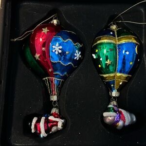 Multicolor German glass Christmas ornaments